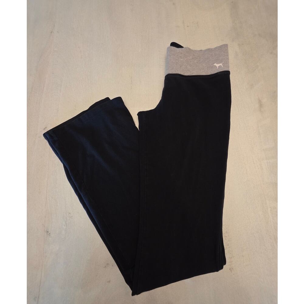 Victoria's Secret Pink Black Yoga Flare Leggings SZ Small Y2K Low Rise